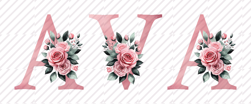 Ava floral name keepsake for new parents
